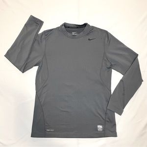 Nike Pro Combat mock neck fitted long sleeve Dri Fit